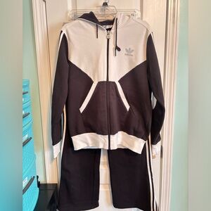 Women’s Adidas Black and White Tracksuit